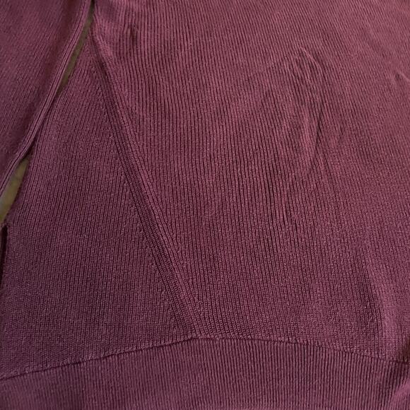 Athleta Rest Day Asym Crewneck Sweater Womens Small Purple Cotton Silk Lyocell - Picture 3 of 11
